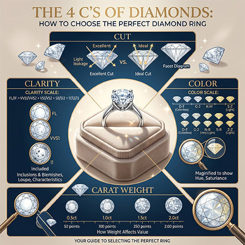 The 4 C's of Diamonds: How to Choose the Perfect Diamond Ring